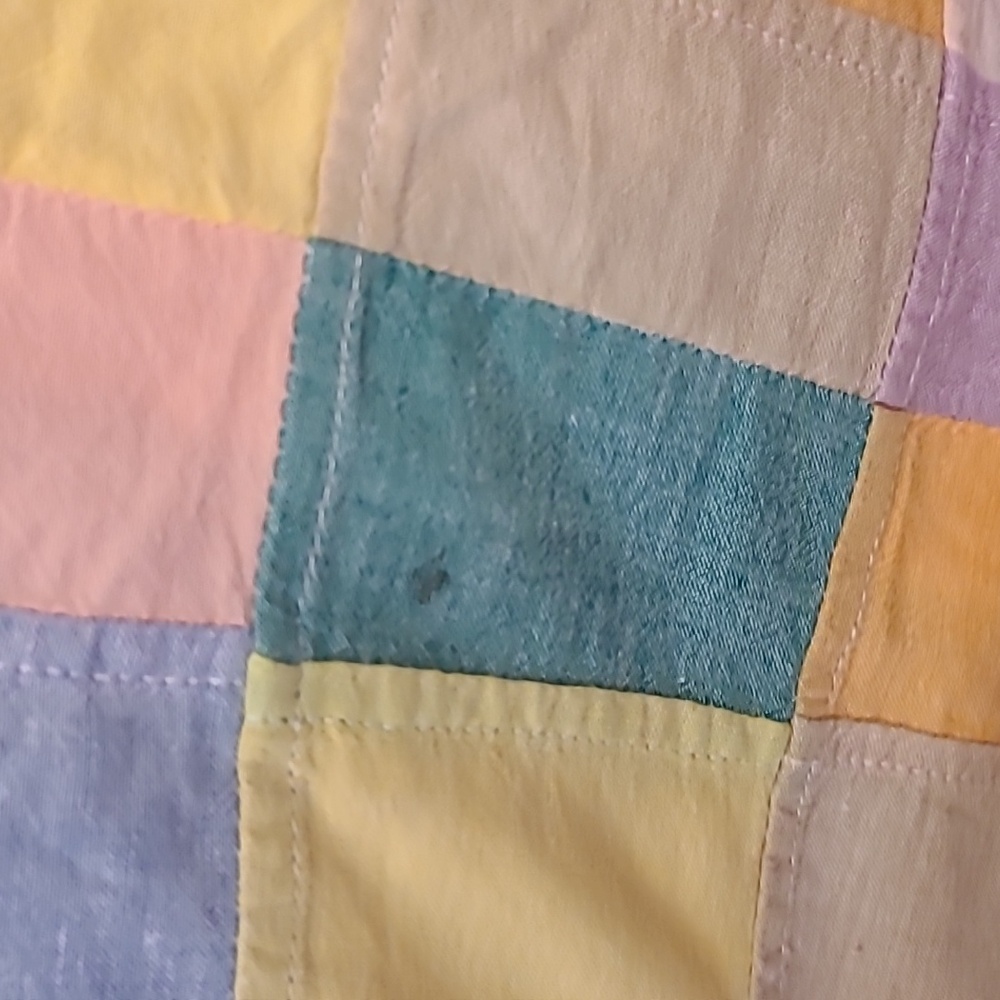 Orvis Multicolor Patchwork Quilt Cherboard Patter… - image 6